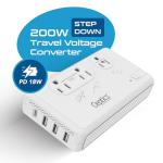 Ceptics Travel Voltage Converter with USB-C Ports