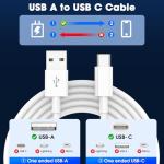 2-Pack USB-C Fast Charging Cables for Devices
