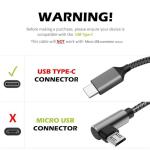 JISWK 3FT Braided USB-C Charger Cable 3-Pack