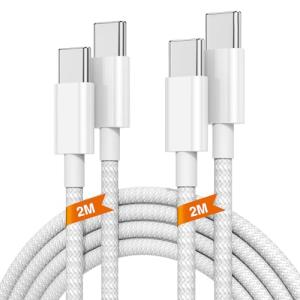 2-Pack 2M Fast USB-C Charger Cable 60W