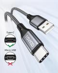 RAVIAD 3-Pack 2M USB-C Fast Charging Cables
