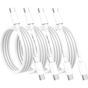 60W USB-C to USB-C Fast Charge Cable 4-Pack