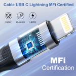 2-Pack MFi Certified USB-C to Lightning Cable