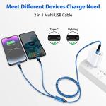 2 in 1 Nylon Braided USB-C and Lightning Cable