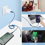 2 in 1 Nylon Braided USB-C and Lightning Cable