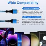 2 in 1 Nylon Braided USB-C and Lightning Cable