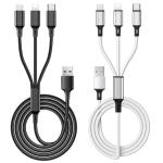 3A 3-in-1 Fast Charging Cable - 2 Pack