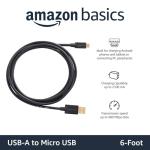 Amazon Basics USB-A to Micro USB Cable, 1.82m