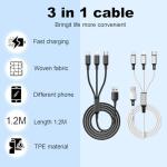 3A 3-in-1 Fast Charging Cable - 2 Pack