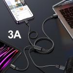 3A 3-in-1 Fast Charging Cable - 2 Pack
