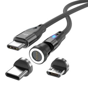 Magnetic USB-C Charging Cable 2-in-1, 60W Fast
