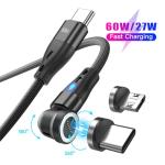 Magnetic USB-C Charging Cable with 540° Rotation