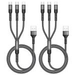 RAVIAD 3-in-1 Multi Charger Cable, 2-Pack