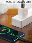 2 in 1 Fast Charging USB-C and Micro USB Cable