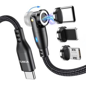 TUNKIA 60W Magnetic USB-C Phone Charger Cable