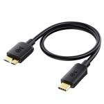 10G USB-C to Micro-B Cable, 0.3m, Black