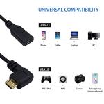 Maxhood 90° Micro USB to USB-C Adapter Cable