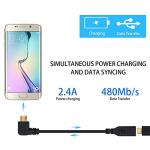 Maxhood 90° Micro USB to USB-C Adapter Cable