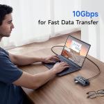 10G USB-C to Micro-B Cable, 0.3m, Black