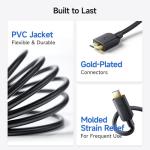 10G USB-C to Micro-B Cable, 0.3m, Black