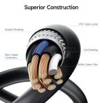 10G USB-C to Micro-B Cable, 0.3m, Black