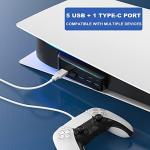 5-Port USB Hub for PS5 - High-Speed Charger