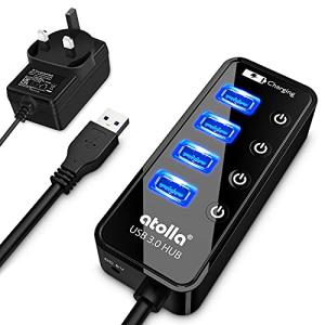 Atolla USB Hub with 4 Data Ports and Charging