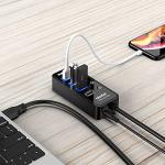 Atolla USB Hub with 4 Data Ports and Charging