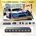 7-Port HDMI Switcher with Remote and 4K Support