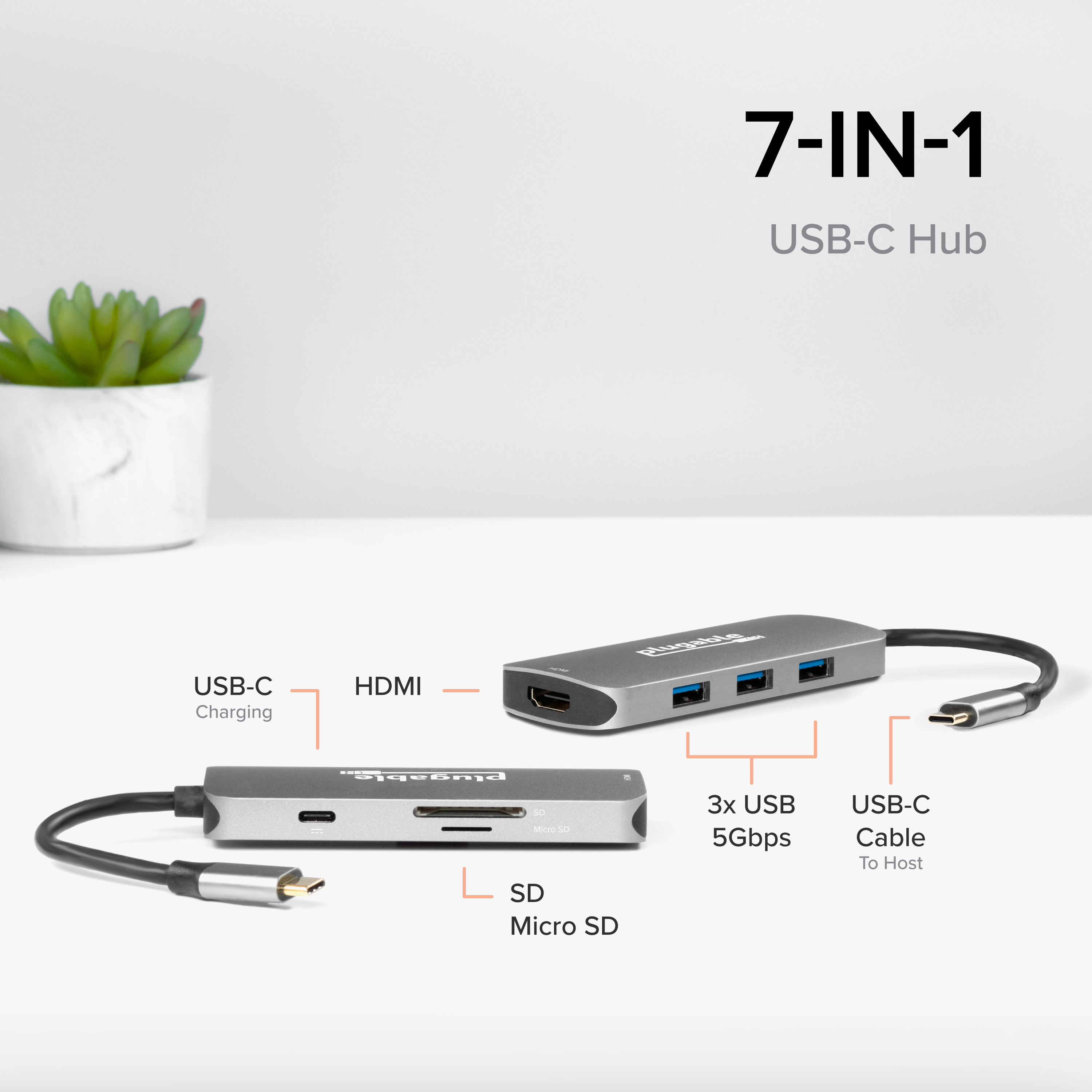 7-in-1 USB-C Hub for Mac, Windows & More