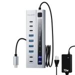 PULWTOP 9-in-1 USB Hub with Power Adapter