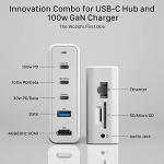 INVZI 100W GaN USB-C Charger and Hub Combo