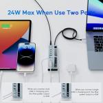 PULWTOP 9-in-1 USB Hub with Power Adapter