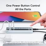 PULWTOP 9-in-1 USB Hub with Power Adapter
