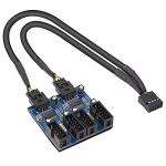 USB 9-Pin Header Hub Splitter Cable 35cm