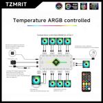 TZMRIT 2-in-1 ARGB PWM Fan Hub and Controller