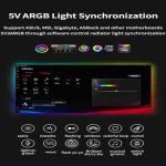 TZMRIT 2-in-1 ARGB PWM Fan Hub and Controller