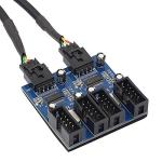 USB 9-Pin Header Hub Splitter Cable 35cm