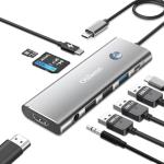 9-in-1 USB-C Hub with HDMI and Audio Ports