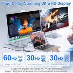 USB-C Dual HDMI Adapter for Dual Monitors