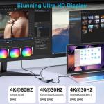 USB-C Dual HDMI Adapter for Dual Monitors