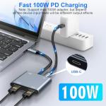 USB-C Dual HDMI Adapter for Dual Monitors