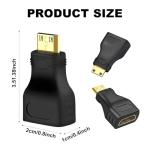 Mini HDMI to HDMI Adapter - 2 Pack
