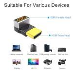 Right Angle HDMI Adapter 8K 90/270 Degree Combo