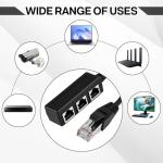 RJ45 Ethernet Splitter 1 Male to 3 Female