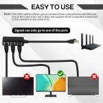 RJ45 Ethernet Splitter 1 Male to 3 Female