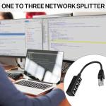 RJ45 Ethernet Splitter 1 Male to 3 Female