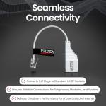 RJ11 to BT Socket Adapter for Phones & Ethernet