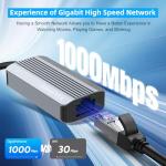 Vecbmn USB-C Hub Ethernet Adapter 1000M