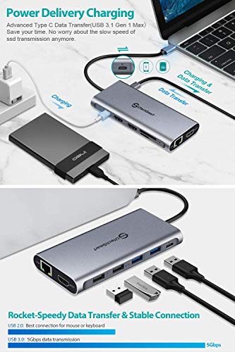 UtechSmart 12-in-1 Triple Display USB-C Hub